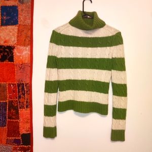 J.Crew striped turtleneck sweater